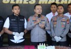 Polres Malang Amankan Dua Pemuda Bawa Sajam Saat Penyekatan Malam 1 Suro